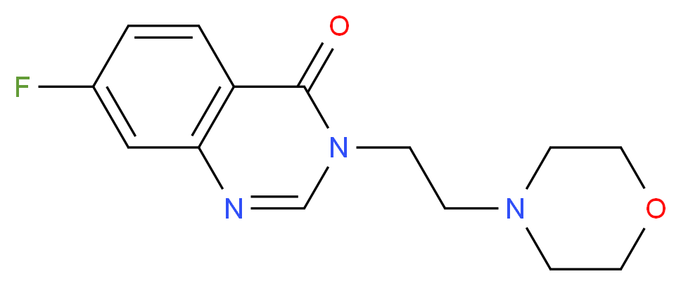 7-fluoro-3-(2-morpholin-4-ylethyl)quinazolin-4(3H)-one_分子结构_CAS_)