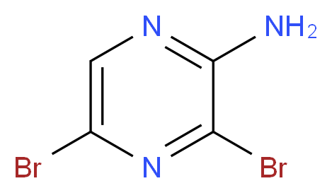 2-氨基-3,5-二溴吡嗪_分子结构_CAS_24241-18-7)