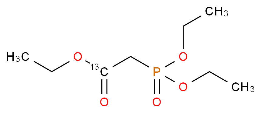 ethyl 2-(diethoxyphosphoryl)(1-<sup>1</sup><sup>3</sup>C)acetate_分子结构_CAS_61203-67-6