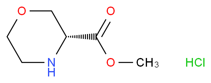 (R)-Methyl morpholine-3-carboxylate hydrochloride_分子结构_CAS_1187929-55-0)