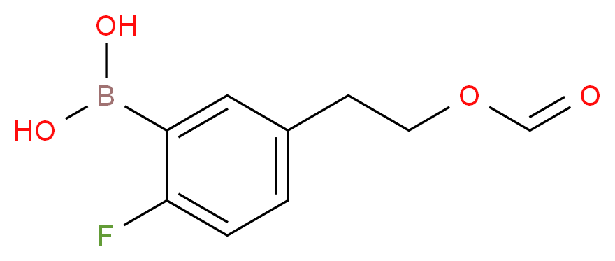 {2-fluoro-5-[2-(formyloxy)ethyl]phenyl}boronic acid_分子结构_CAS_874219-60-0