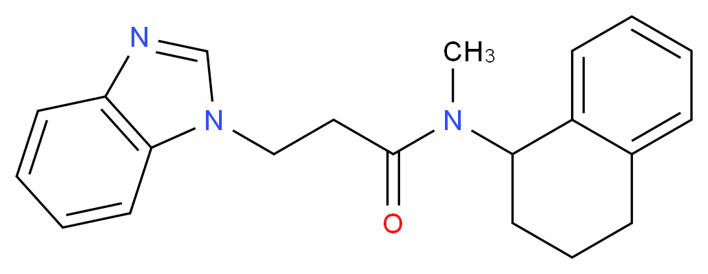 3-(1H-benzimidazol-1-yl)-N-methyl-N-(1,2,3,4-tetrahydro-1-naphthalenyl)propanamide_分子结构_CAS_)