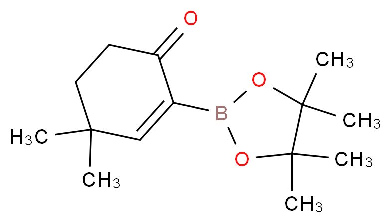 4,4-dimethyl-2-(tetramethyl-1,3,2-dioxaborolan-2-yl)cyclohex-2-en-1-one_分子结构_CAS_219489-09-5