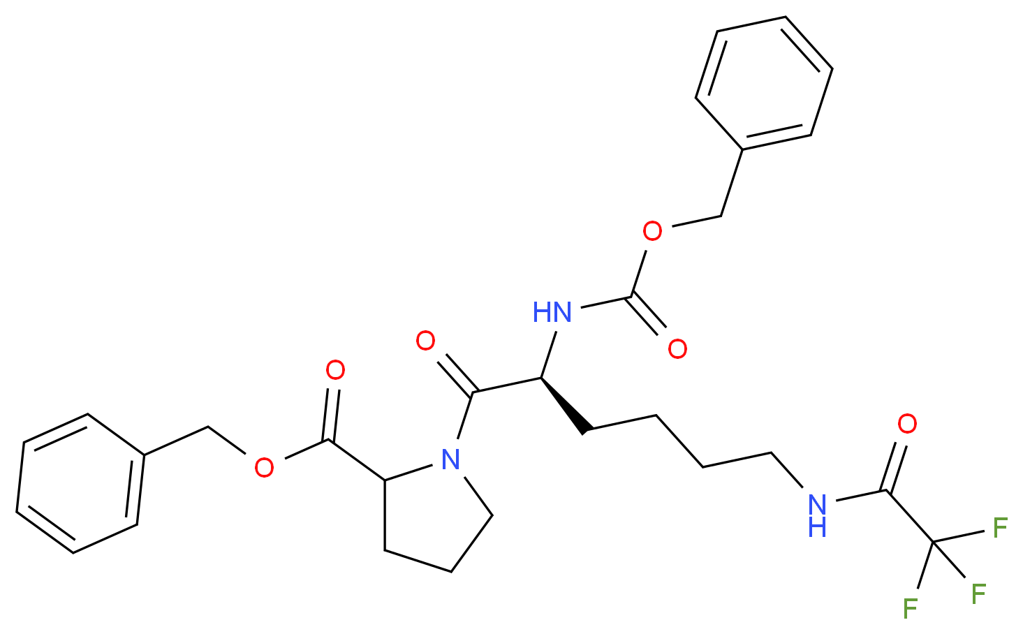 (S)-Benzyl 1-[(S)-2-benzyloxycarbonylamino-6-(2,2,2-trifluoroacetamido)hexanoyl]pyrrolidine-2-carboxylate_分子结构_CAS_114753-64-9)