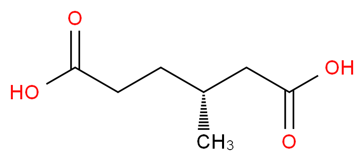 (R)-(+)-3-甲基己二酸_分子结构_CAS_623-82-5)