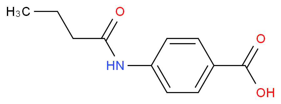 4-(Butyrylamino)benzoic acid_分子结构_CAS_99855-49-9)
