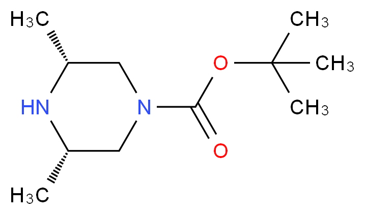 rel-tert-butyl (3R,5S)-3,5-dimethylpiperazine-1-carboxylate_分子结构_CAS_1152111-14-2