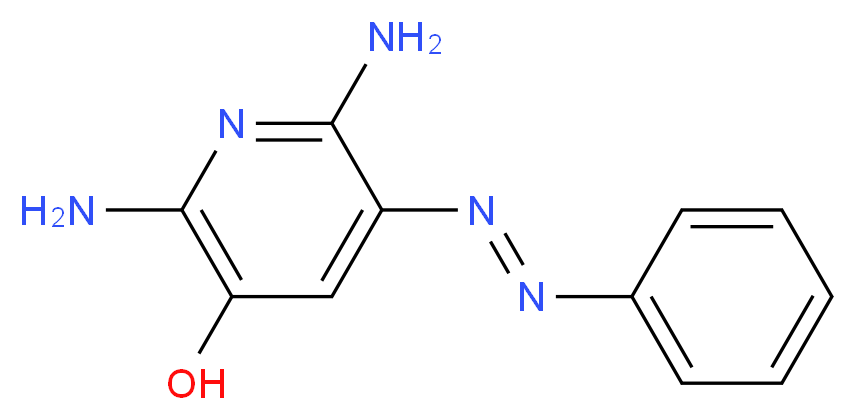 2,6-diamino-5-(2-phenyldiazen-1-yl)pyridin-3-ol_分子结构_CAS_86271-56-9