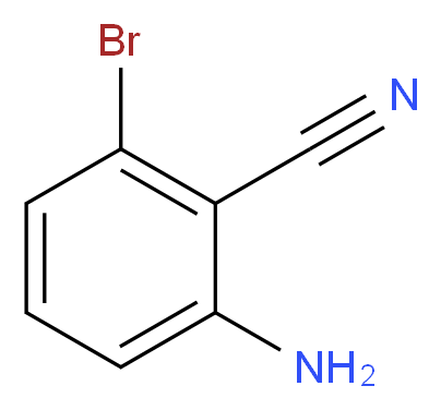 2-amino-6-bromobenzonitrile_分子结构_CAS_77326-62-6