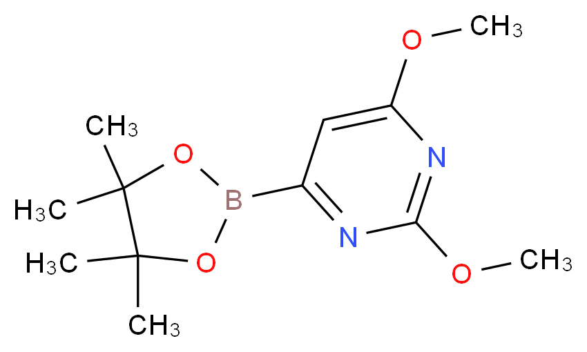 2,4-DIMETHOXYPYRIMIDINE-6-BORONIC ACID PINACOL ESTER_分子结构_CAS_269410-14-2)