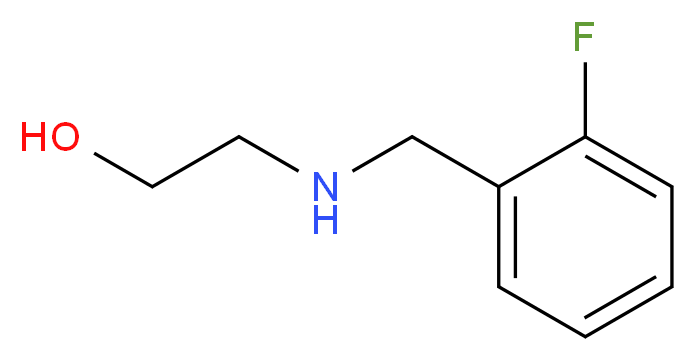 2-{[(2-fluorophenyl)methyl]amino}ethan-1-ol_分子结构_CAS_64834-60-2