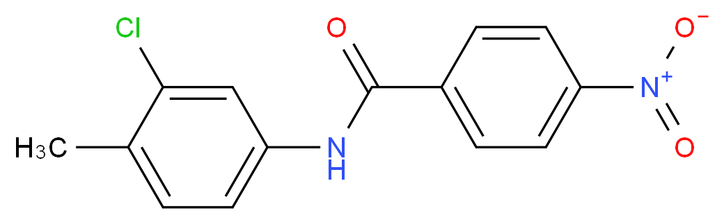 N-(3-chloro-4-methylphenyl)-4-nitrobenzamide_分子结构_CAS_5344-54-7
