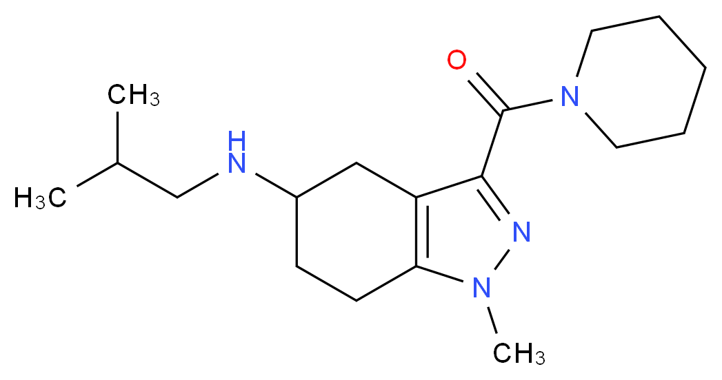 N-isobutyl-1-methyl-3-(1-piperidinylcarbonyl)-4,5,6,7-tetrahydro-1H-indazol-5-amine_分子结构_CAS_)