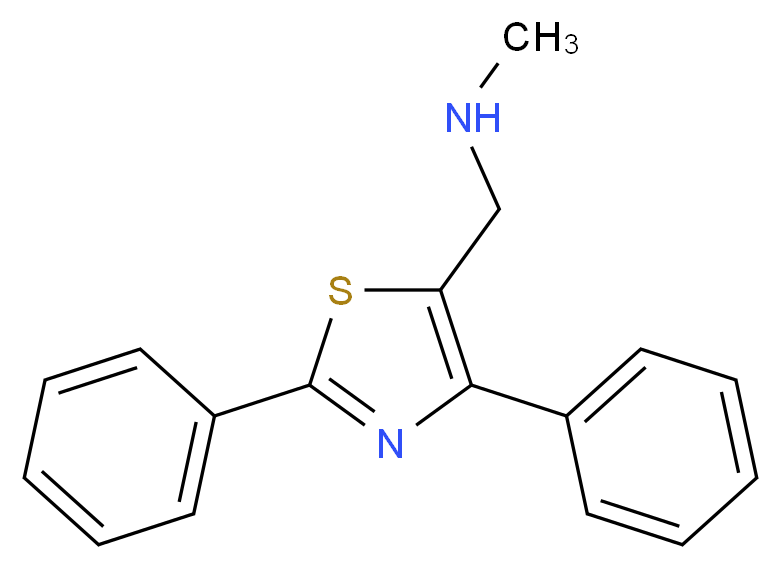 N-[(2,4-diphenyl-1,3-thiazol-5-yl)methyl]-N-methylamine_分子结构_CAS_884507-18-0)