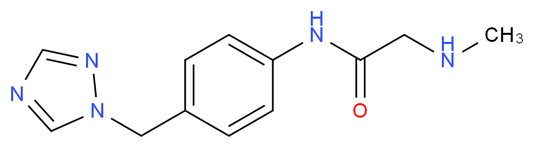 N-(4-((1H-1,2,4-triazol-1-yl)methyl)phenyl)-2-(methylamino)acetamide_分子结构_CAS_)