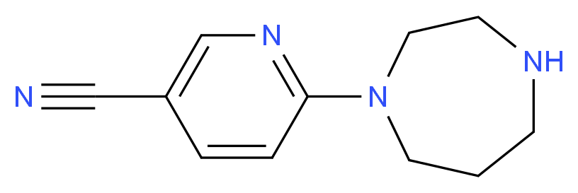6-(1,4-diazepan-1-yl)pyridine-3-carbonitrile_分子结构_CAS_683274-59-1