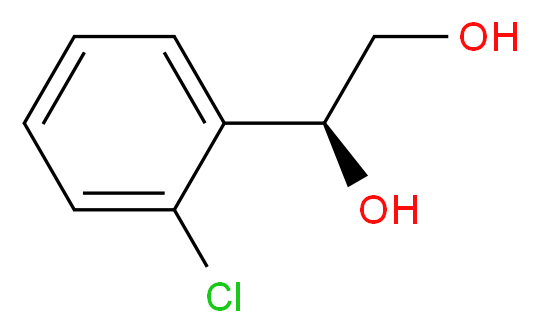 (S)-(+)-1-(2-氯苯基)-1,2-乙二醇_分子结构_CAS_133082-13-0)