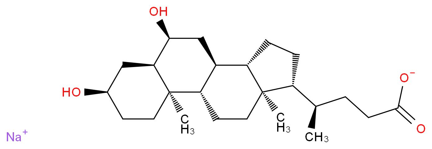 Hyodeoxycholic acid sodium salt_分子结构_CAS_10421-49-5)