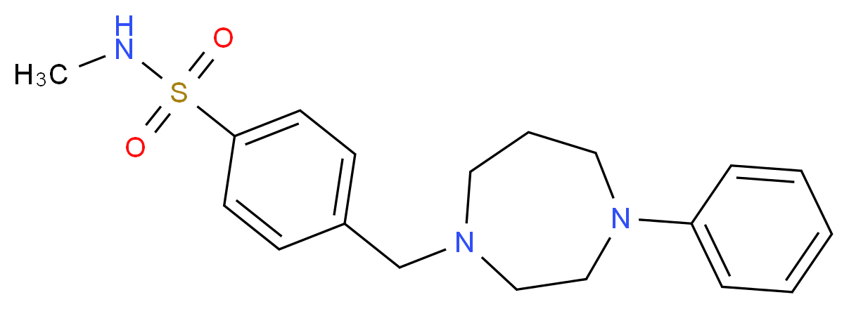 N-methyl-4-[(4-phenyl-1,4-diazepan-1-yl)methyl]benzenesulfonamide_分子结构_CAS_)