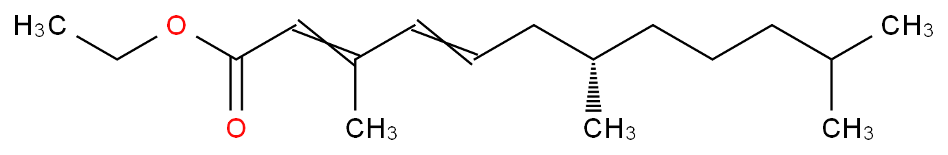 ethyl (7S)-3,7,11-trimethyldodeca-2,4-dienoate_分子结构_CAS_65733-18-8