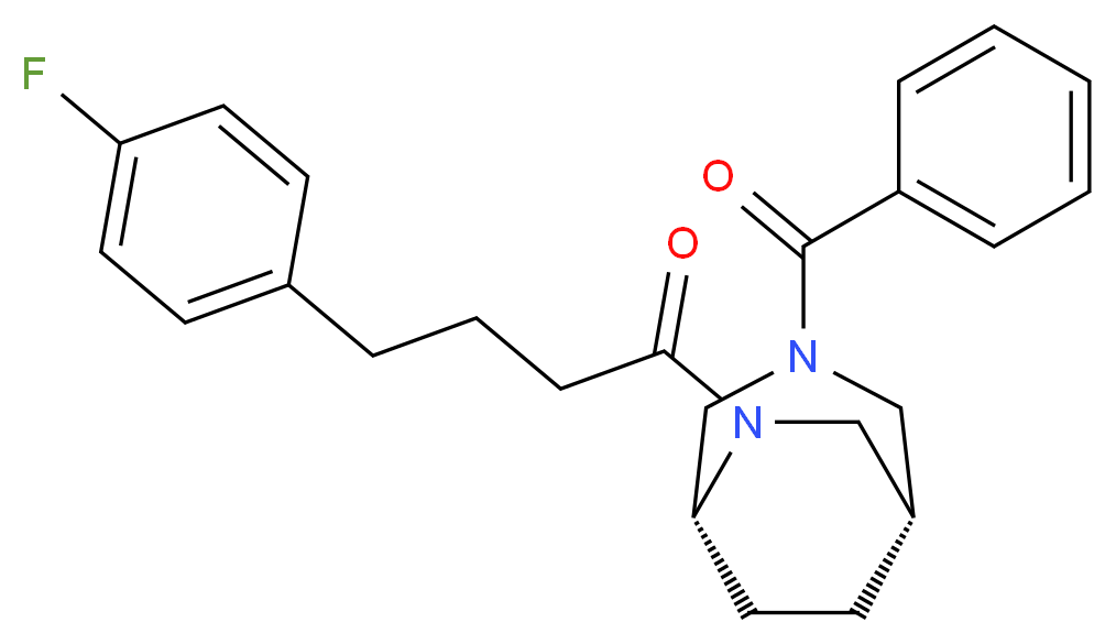 (1S*,5R*)-3-benzoyl-6-[4-(4-fluorophenyl)butanoyl]-3,6-diazabicyclo[3.2.2]nonane_分子结构_CAS_)