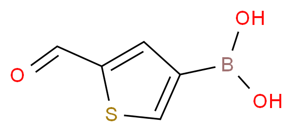 2-醛基噻吩-4-硼酸_分子结构_CAS_175592-59-3)