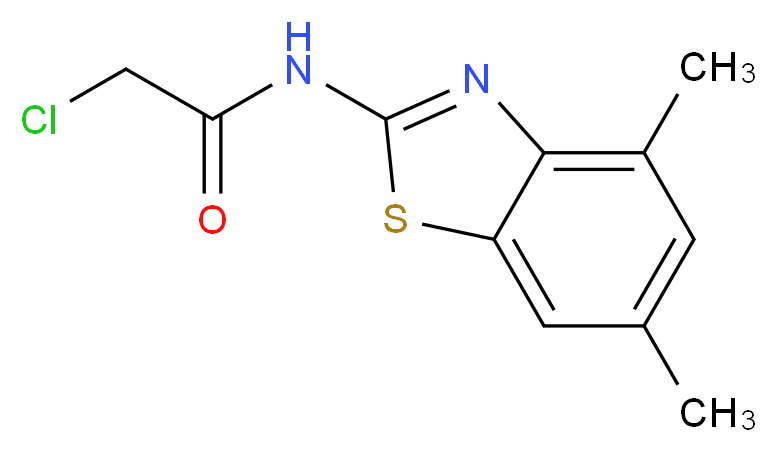 2-Chloro-N-(4,6-dimethyl-benzothiazol-2-yl)-acetamide_分子结构_CAS_568551-21-3)