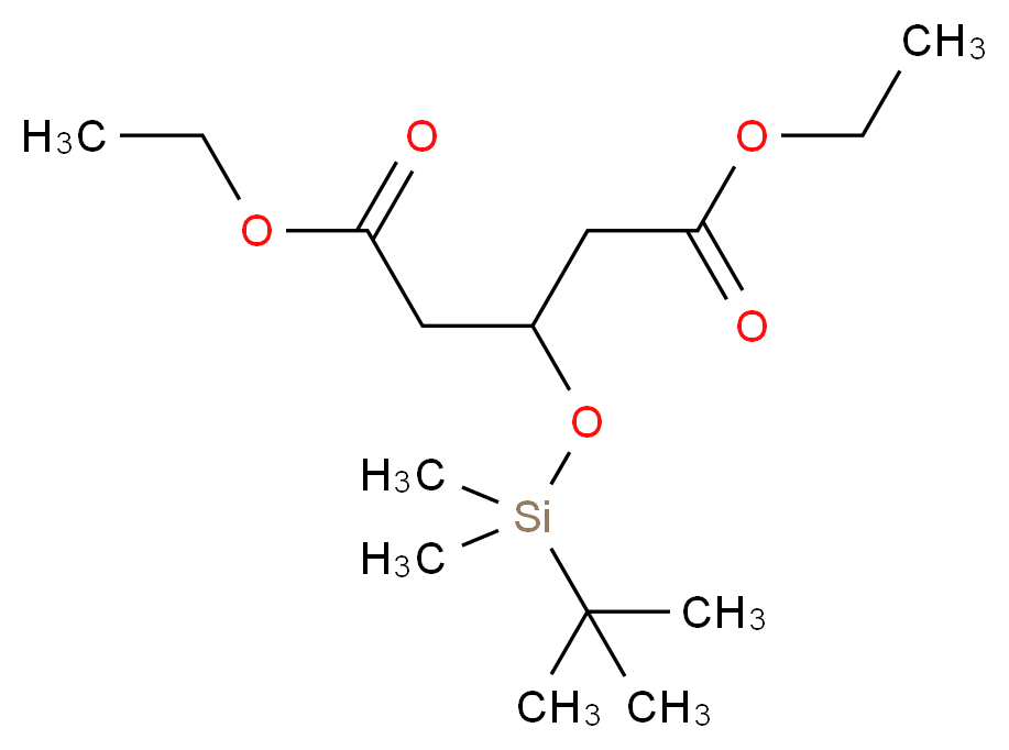 3-[(tert-Butyldimethylsilyl)oxy]pentanedioic Acid Diethyl Ester_分子结构_CAS_91424-39-4)