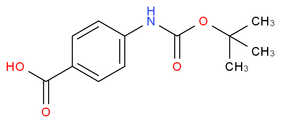 4-((tert-Butoxycarbonyl)amino)benzoic acid_分子结构_CAS_66493-39-8)