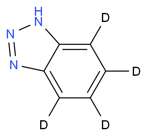 (4,5,6,7-<sup>2</sup>H<sub>4</sub>)-1H-1,2,3-benzotriazole_分子结构_CAS_1185072-03-0