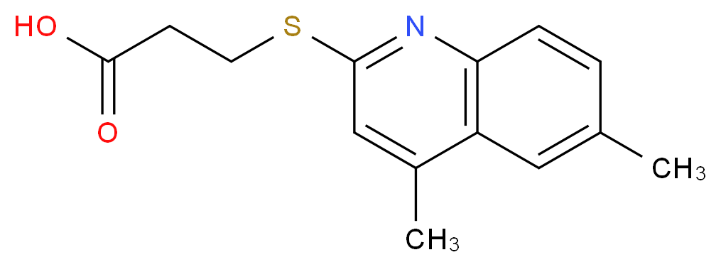 3-[(4,6-dimethylquinolin-2-yl)thio]propanoic acid_分子结构_CAS_330832-52-5)