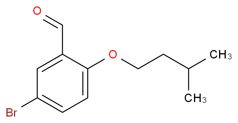 5-bromo-2-(3-methylbutoxy)benzaldehyde_分子结构_CAS_669739-11-1