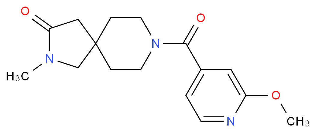 8-(2-methoxyisonicotinoyl)-2-methyl-2,8-diazaspiro[4.5]decan-3-one_分子结构_CAS_)