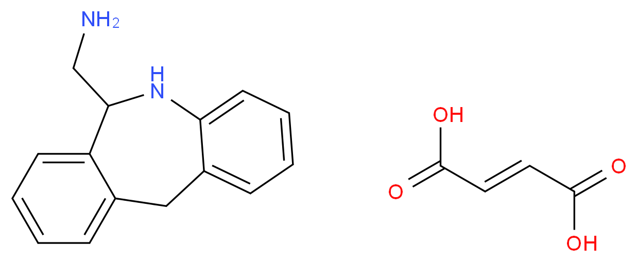 (6,11-Dihydro-5H-dibenzo[b,e]azepin-6-yl)methanamine fumarate_分子结构_CAS_127785-96-0)