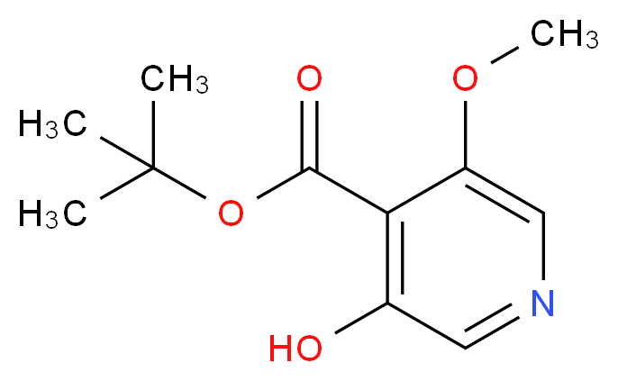 tert-butyl 3-hydroxy-5-methoxypyridine-4-carboxylate_分子结构_CAS_1138444-13-9