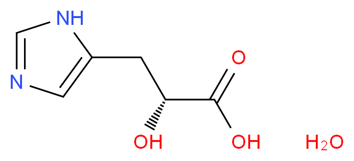 (2R)-2-hydroxy-3-(1H-imidazol-5-yl)propanoic acid hydrate_分子结构_CAS_1246814-96-9