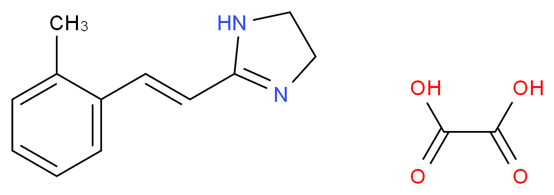 2-[(E)-2-(2-methylphenyl)ethenyl]-4,5-dihydro-1H-imidazole; oxalic acid_分子结构_CAS_221225-04-3