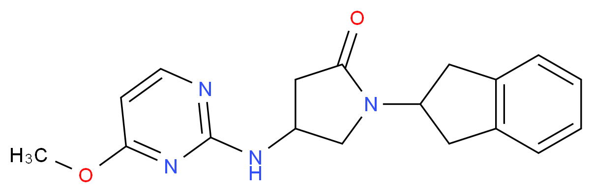1-(2,3-dihydro-1H-inden-2-yl)-4-[(4-methoxypyrimidin-2-yl)amino]pyrrolidin-2-one_分子结构_CAS_)