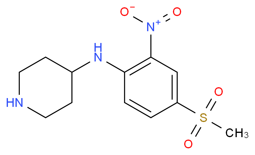 N-[4-(Methylsulfonyl)-2-nitrophenyl]piperidin-4-amine_分子结构_CAS_849035-94-5)
