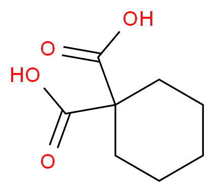 cyclohexane-1,1-dicarboxylic acid_分子结构_CAS_1127-08-8