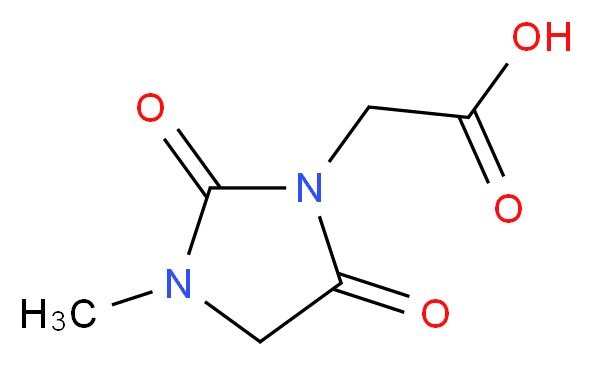 2-(3-methyl-2,5-dioxoimidazolidin-1-yl)acetic acid_分子结构_CAS_150376-36-6