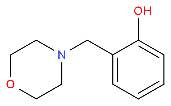 2-(morpholin-4-ylmethyl)phenol_分子结构_CAS_4438-01-1