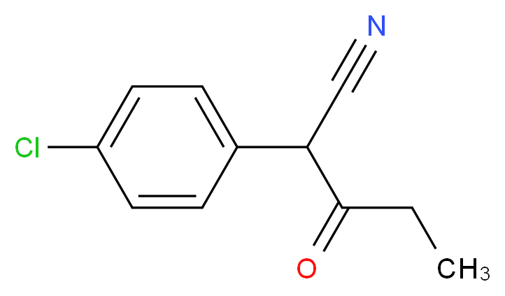 2-(4-chlorophenyl)-3-oxopentanenitrile_分子结构_CAS_55474-40-3