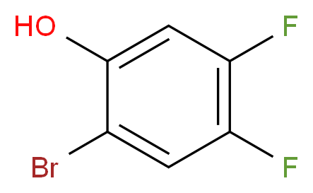 2-Bromo-4,5-difluorophenol 97%_分子结构_CAS_166281-37-4)