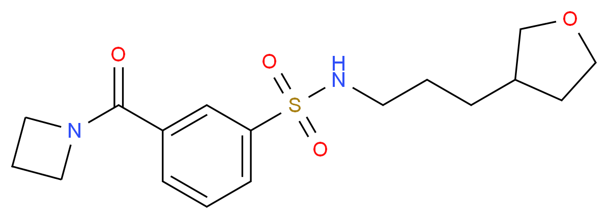 3-(azetidin-1-ylcarbonyl)-N-[3-(tetrahydrofuran-3-yl)propyl]benzenesulfonamide_分子结构_CAS_)