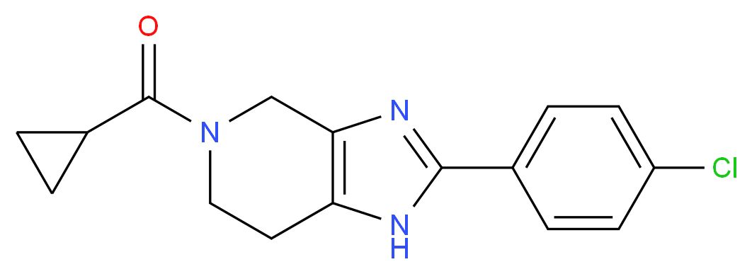 2-(4-chlorophenyl)-5-(cyclopropylcarbonyl)-4,5,6,7-tetrahydro-1H-imidazo[4,5-c]pyridine_分子结构_CAS_)