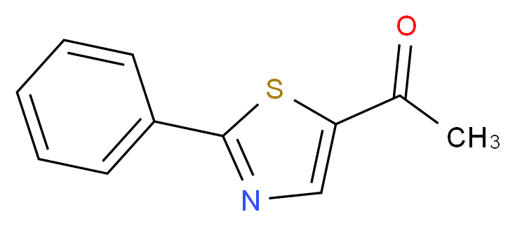 1-(2-Phenyl-1,3-thiazol-5-yl)-1-ethanone_分子结构_CAS_10045-50-8)