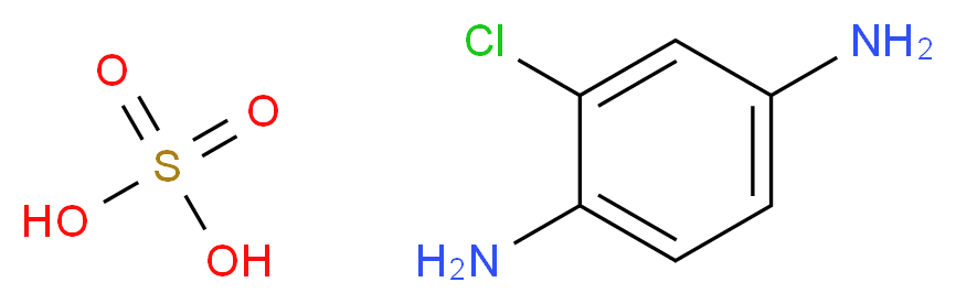 2-chlorobenzene-1,4-diamine; sulfuric acid_分子结构_CAS_61702-44-1