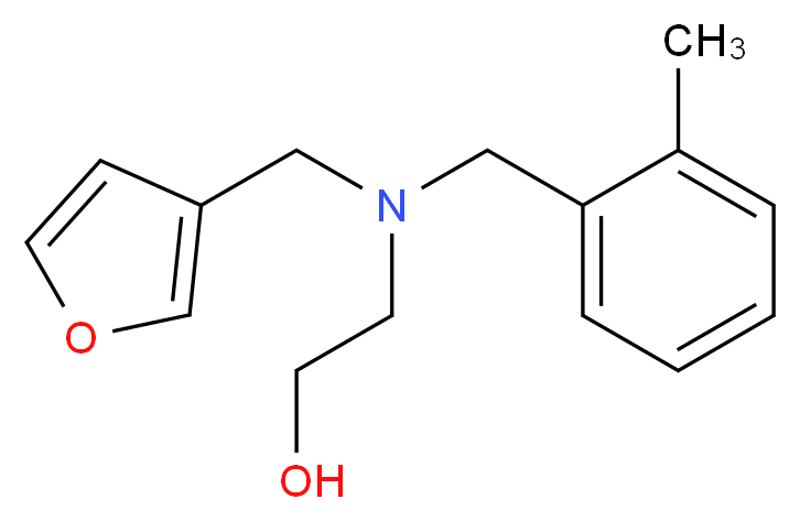 2-[(3-furylmethyl)(2-methylbenzyl)amino]ethanol_分子结构_CAS_)