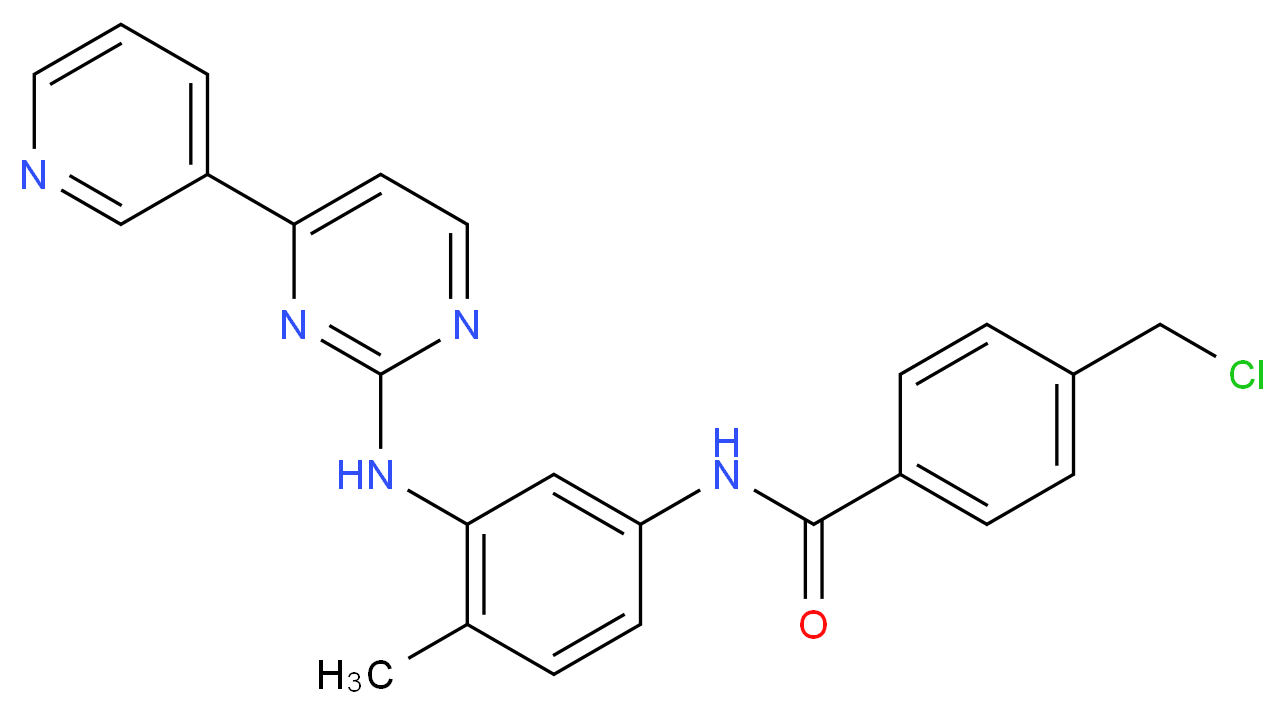 N-[4-Methyl-3-(4-pyridin-3-yl-pyrimidin-2-ylamino)-phenyl]-4-chloromethyl Benzamide_分子结构_CAS_404844-11-7)